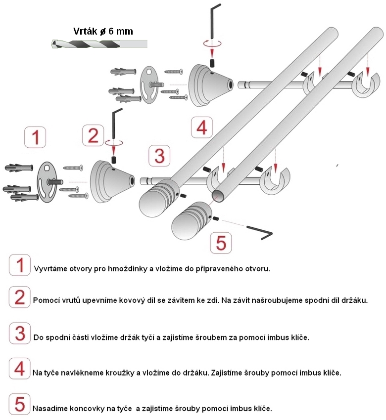 Garnýž kovová - Montážní návod