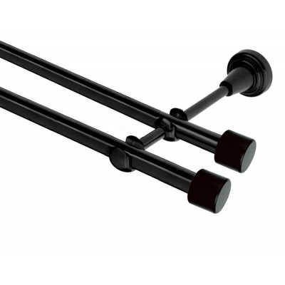 Garnýž kovová dvouřadá 16mm Pullo Double černá