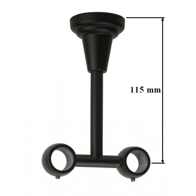 Garnýž kovová dvouřadá 16mm Pullo Double černá