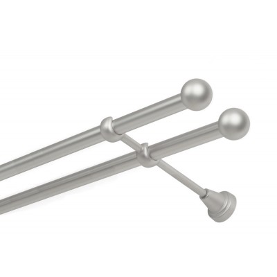 Garnýž kovová dvouřadá 16mm Koule satina