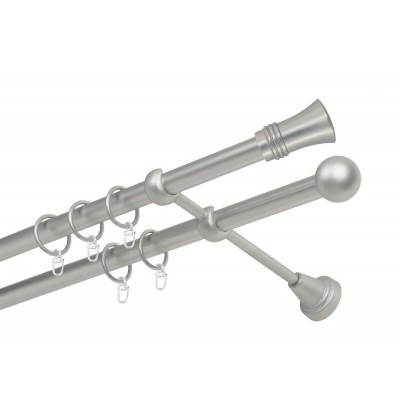 Garnýž kovová dvouřadá 16mm Capri satina