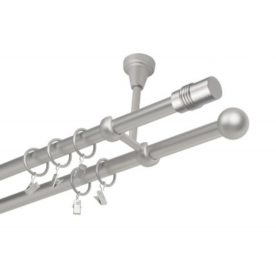 Garnýž kovová dvouřadá 16mm Cylinder satina