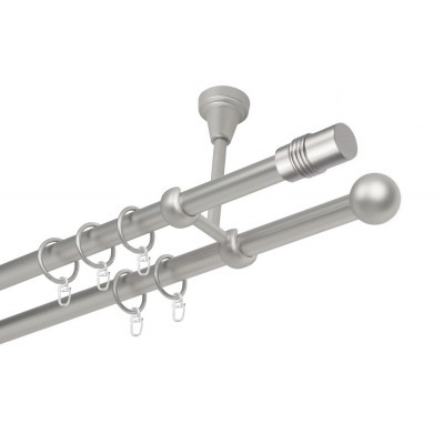 Garnýž kovová dvouřadá 16mm Cylinder satina