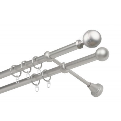 Garnýž kovová dvouřadá 16mm Kalisto satina