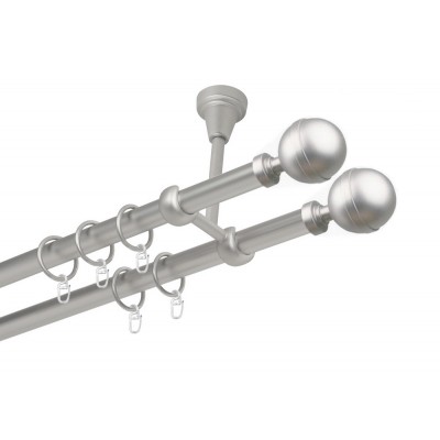 Garnýž kovová dvouřadá 16mm Kalisto double satina