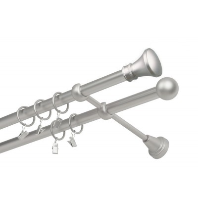 Garnýž kovová dvouřadá 16mm Koloseo satina