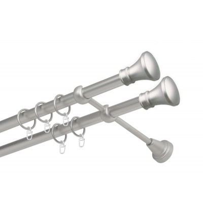 Garnýž kovová dvouřadá 16mm Koloseo double satina