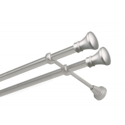 Garnýž kovová dvouřadá 16mm Koloseo double satina