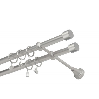 Garnýž kovová dvouřadá 16mm Pullo double satina