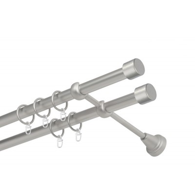 Garnýž kovová dvouřadá 16mm Pullo double satina