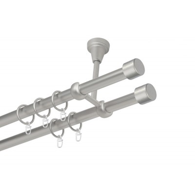 Garnýž kovová dvouřadá 16mm Pullo double satina