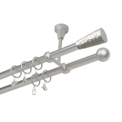 Garnýž kovová dvouřadá 16mm Sevilla satina