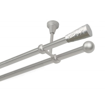 Garnýž kovová dvouřadá 16mm Sevilla satina