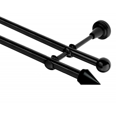 Garnýž kovová dvouřadá 16mm Hrot černá