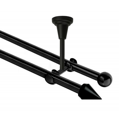 Garnýž kovová dvouřadá 16mm Hrot černá