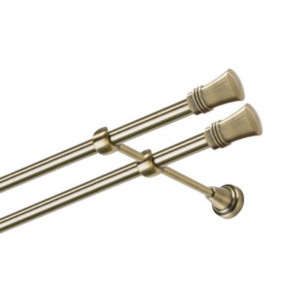 Garnýž kovová dvouřadá 16mm Capri double mosaz