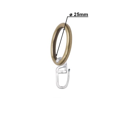 Garnýž kovová dvouřadá 16mm Capri double mosaz