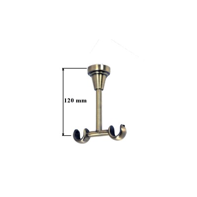 Garnýž kovová dvouřadá 16mm Capri double mosaz