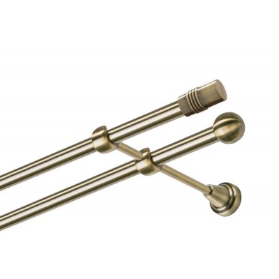 Garnýž kovová dvouřadá 16mm Cylinder mosaz