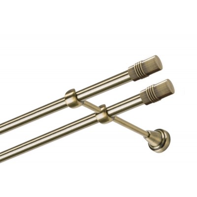 Garnýž kovová dvouřadá 16mm Cylinder double mosaz