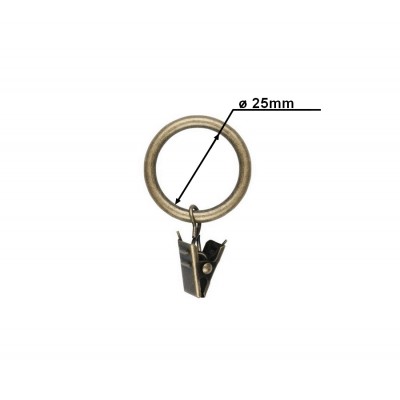 Garnýž kovová dvouřadá 16mm Kalisto double mosaz