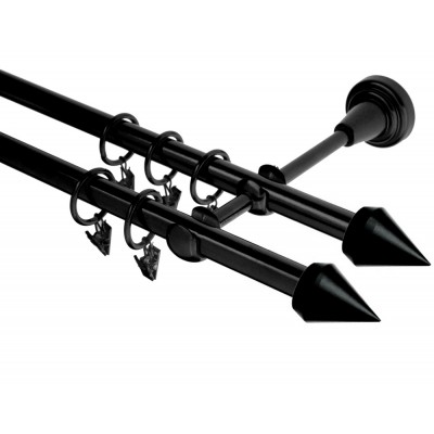 Garnýž kovová dvouřadá 16mm Hrot Double černá