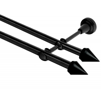 Garnýž kovová dvouřadá 16mm Hrot Double černá