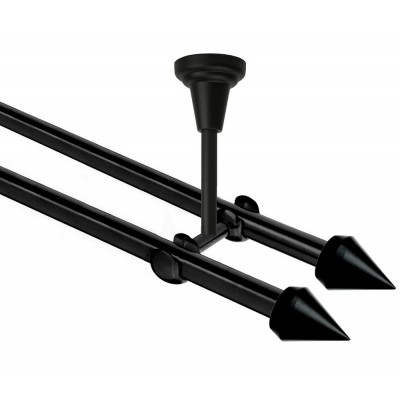 Garnýž kovová dvouřadá 16mm Hrot Double černá