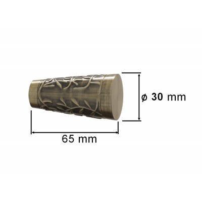 Garnýž kovová dvouřadá 16mm Sevilla double mosaz