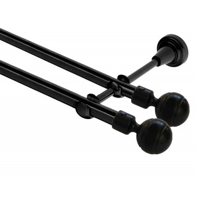 Garnýž kovová dvouřadá 16mm Paola Double černá