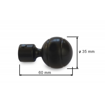 Garnýž kovová dvouřadá 16mm Paola Double černá