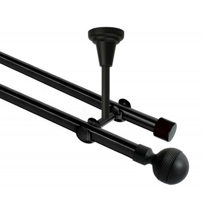 Garnýž kovová dvouřadá 19mm Gabi černá