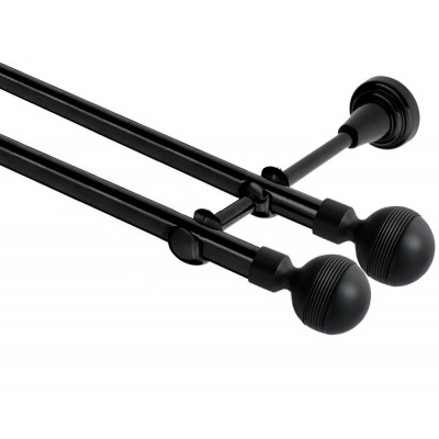 Garnýž kovová dvouřadá 19mm Gabi double černá