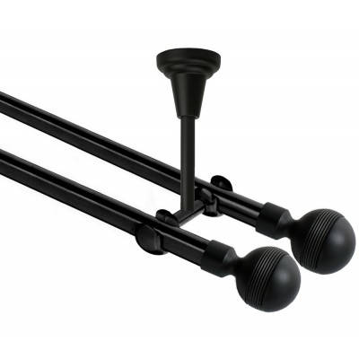 Garnýž kovová dvouřadá 19mm Gabi double černá