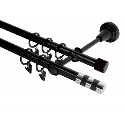 Garnýž kovová dvouřadá 19mm Sigma černá