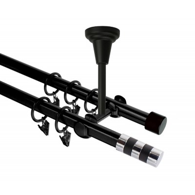 Garnýž kovová dvouřadá 19mm Sigma černá