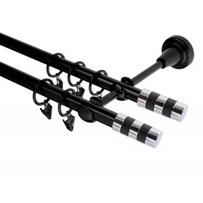 Garnýž kovová dvouřadá 19mm Sigma double černá