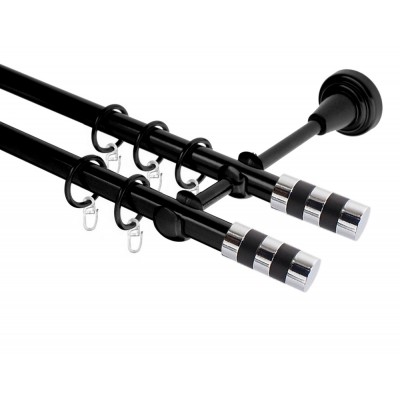 Garnýž kovová dvouřadá 19mm Sigma double černá