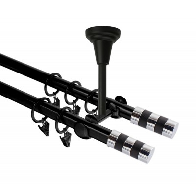 Garnýž kovová dvouřadá 19mm Sigma double černá