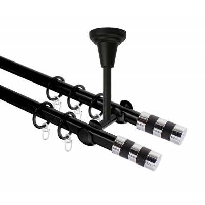 Garnýž kovová dvouřadá 19mm Sigma double černá