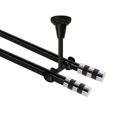 Garnýž kovová dvouřadá 19mm Sigma double černá