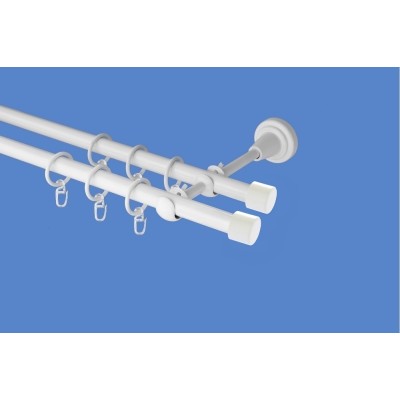 Garnýž kovová dvouřadá 19mm Pullo bílá