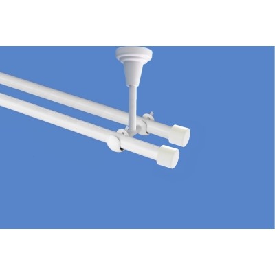 Garnýž kovová dvouřadá 19mm Pullo bílá