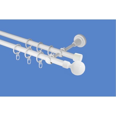 Garnýž kovová dvouřadá 19mm Gabi bílá