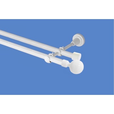 Garnýž kovová dvouřadá 19mm Gabi bílá