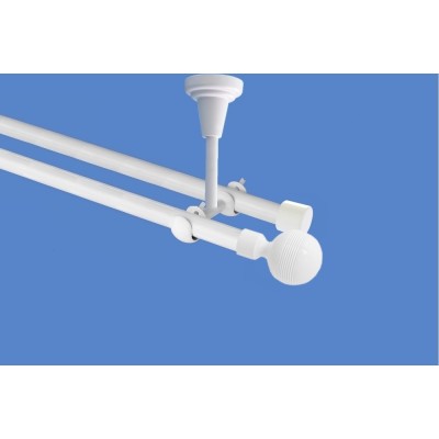 Garnýž kovová dvouřadá 19mm Gabi bílá