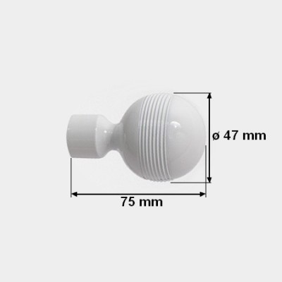 Garnýž kovová dvouřadá 19mm Gabi bílá