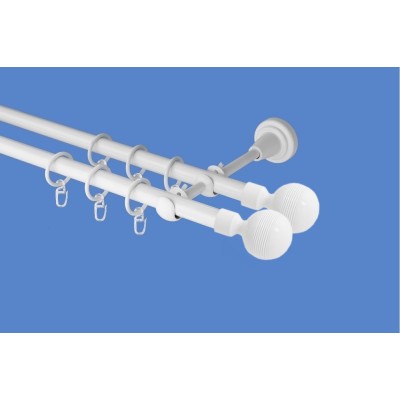 Garnýž kovová dvouřadá 19mm Gabi double bílá