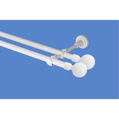 Garnýž kovová dvouřadá 19mm Gabi double bílá