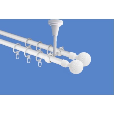 Garnýž kovová dvouřadá 19mm Gabi double bílá